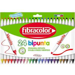 Fibracolor Bipunta Twin Tip Fiber Pen 24 set