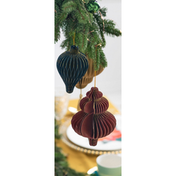 PartyDeco Julepynt Honeycomb Ornament Bordeaux
