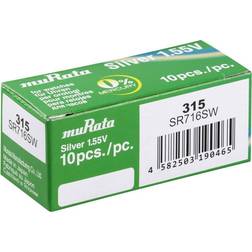 Murata SR716SW-PBWW knappcell 315 silveroxid 23 mAh 1,55 V 10 st