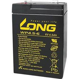 Long WP4.5-6 Blybatteri 6V 4.5 Ah