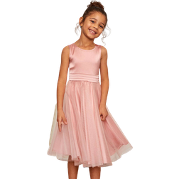 Chi Chi London Girl's Sleeveless Tulle Midi Dress - Pink