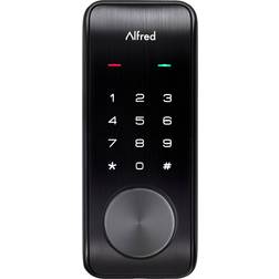 Alfred DB2 Black Single Cylinder Deadbolt Lighted Keypad Touchscreen Smart Lock