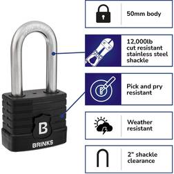 Brinks Commercial XT Plus Series Padlock with 2