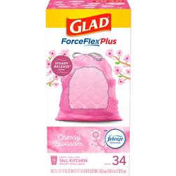 Glad ForceFlexPlus 34-Pack 13-Gallons Febreze Cherry Blossom