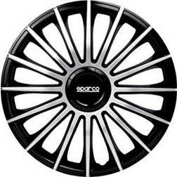 Sparco Hjulkapsler 14-tommer 4stk Black Silver