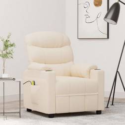 vidaXL Massagestol Stof Cremefarvet