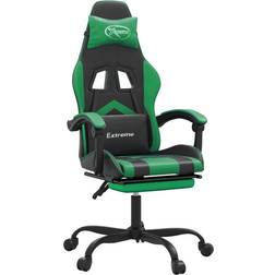 vidaXL Swivel Gaming Chair Black/Green