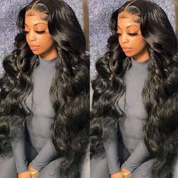 iSee 13x4 Wavy Lace Front Wig 16 inch Natural