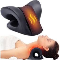 Cozyhealth Neck Stretcher for Neck Pain Relief, Heated Cervical Traction Device Pillow