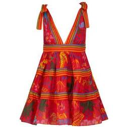 Farm Rio Good Vibes V Neck Mini Dress