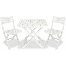 Set Balcón con Mesa 2 Sillas Ipae. Blanco