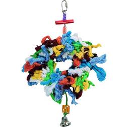 Flamingo legetøj Cage hanger rope floshy ring