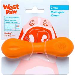 West Paw Hurley -miljøvenligt og tyggestærkt ben-Orange-XS 12cm lang, Ø:3cm