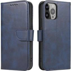 Skal-man Hurtel Magnet Case Elegant Flip Cover Med Standerfunktion iPhone 13 Pro Max Blå