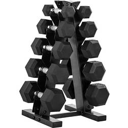 Cap Barbell 150 LB Dumbbell Set with Rack