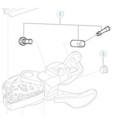 Shimano Boulon Et Unité D'écrou SL-M610-I Argenté