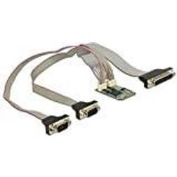 DeLock MiniPCIe I/O PCIe Adapter RS-232 x 2 Parallell X 1