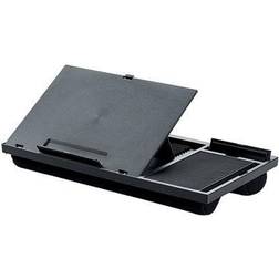 Q-CONNECT Height Adjustable Laptop Stand with Mousepad and Phone