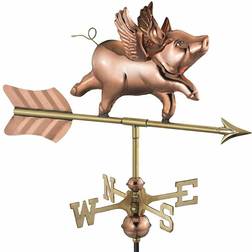 Espira Flying Pig Cottage Copper Weathervane