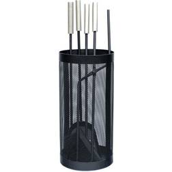 Dkd Home Decor Utensili Per Camino Decivimento Nero 11 x 2 x 51 cm 4 pezzi