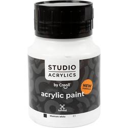Creall Studio acrylic paint, opaque, white (81) 500 ml/ 1 bottle