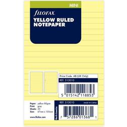 Filofax Mini gul linjerad anteckningsbok