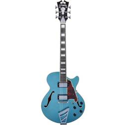 D'Angelico Guitars Premier SS Electric Guitar with Stairstep Tailpiece,Turquoise