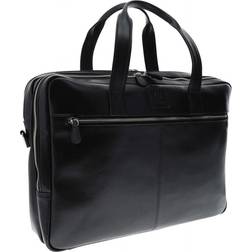 Exacompta Double Compartment Laptop Bag Exactive Leather Laptop Briefcase