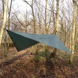 DD Hammocks Tarp 3,5 x 3,5 meter GRØN med hele 19 fastgørelsespunkter