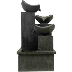 GardenWize Solar Powered Water Feature Cascading Slate