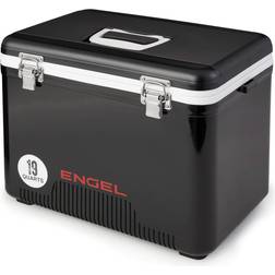 Engel 19 Qt. 32-Can Leak Proof Odor Resistant Insulated Cooler Drybox in Black