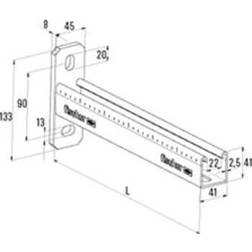 Fischer FCA 450 Tasapainotuskannatin 450 mm 77361