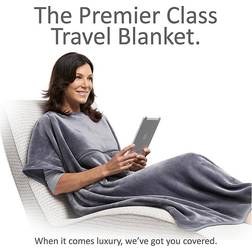 Travelrest Wrap 72" 4-In-1 Travel Blanket In Grey grey Large