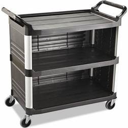 Rubbermaid Commercial Xtra Utility Cart, 300-lb Capacity, Three-shelf, 20w X 40.63d X