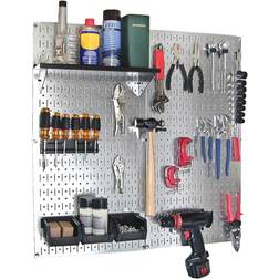 Wall Control 30-WGL-200GVB Galvanized Steel Pegboard Tool Organizer, Galv/Black