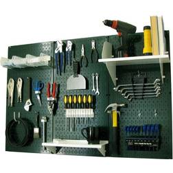 Wall Control Pegboard Standard Tool Storage Kit, Green/White, 48" X 32" X 9"