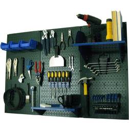 Wall Control Pegboard Standard Tool Storage Kit, Green/Blue, 48" X 32" X 9"