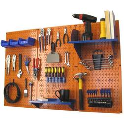 Wall Control Pegboard Standard Tool Storage Kit, Orange/Blue, 48" X 32" X 9"