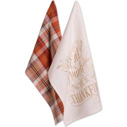 Design Imports Assorted Check Fall Dishtowel Dishcloth