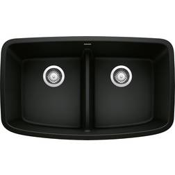 Blanco Valea Undermount 32-in 19-in Coal Double Equal