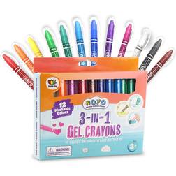 Doodle Hog Markers Bright Gel Crayon 12-Piece Set