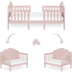 Evolur Rose Convertible Toddler Bed In Blush Blush