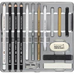 Cretacolor The Diamond Box Metallic Drawing 15-Piece Set