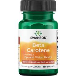 Swanson Beta-Caroten Vitamin A 10.000 IE 250 Bløde Kapsler