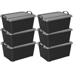 Life Story Stackable Locking Closet & 13 Storage Box 13.8gal 6pcs