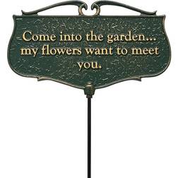 Whitehall Products "come Into The Garden" Garden Poem Sign