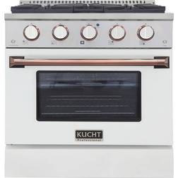 Kucht 30-in Deep Recessed White, Gold, Blue