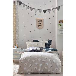 Peter Rabbit Spot Me Reversible Duvet Cover White, Grey