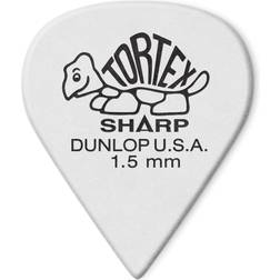 Dunlop 412R1.5 Tortex Sharp, Vit, 1,5 mm, 72/Väska