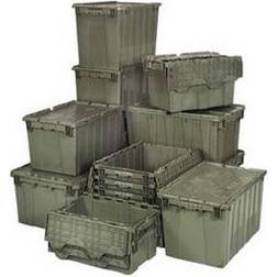 Quantum Storage Systems QUANTUM STORAGE SYSTEMS QDC2115-12 Attached Lid Container, 1.67 cu. ft. Gray